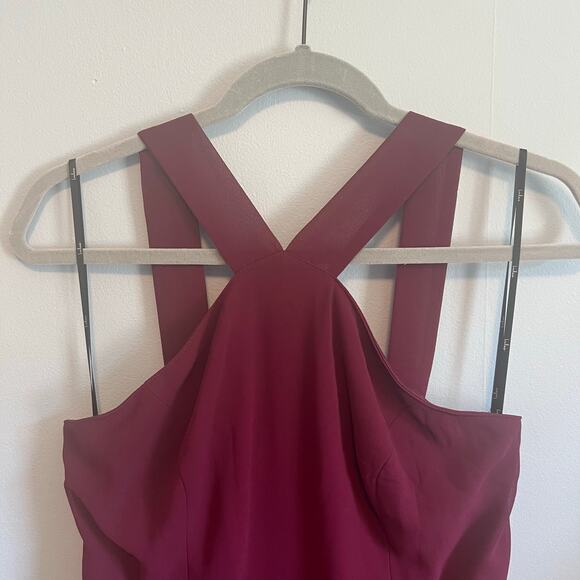 Lulus Forevermore Burgundy Skater Fit and Flare Dress NWT Size Large - Picture 3 of 8